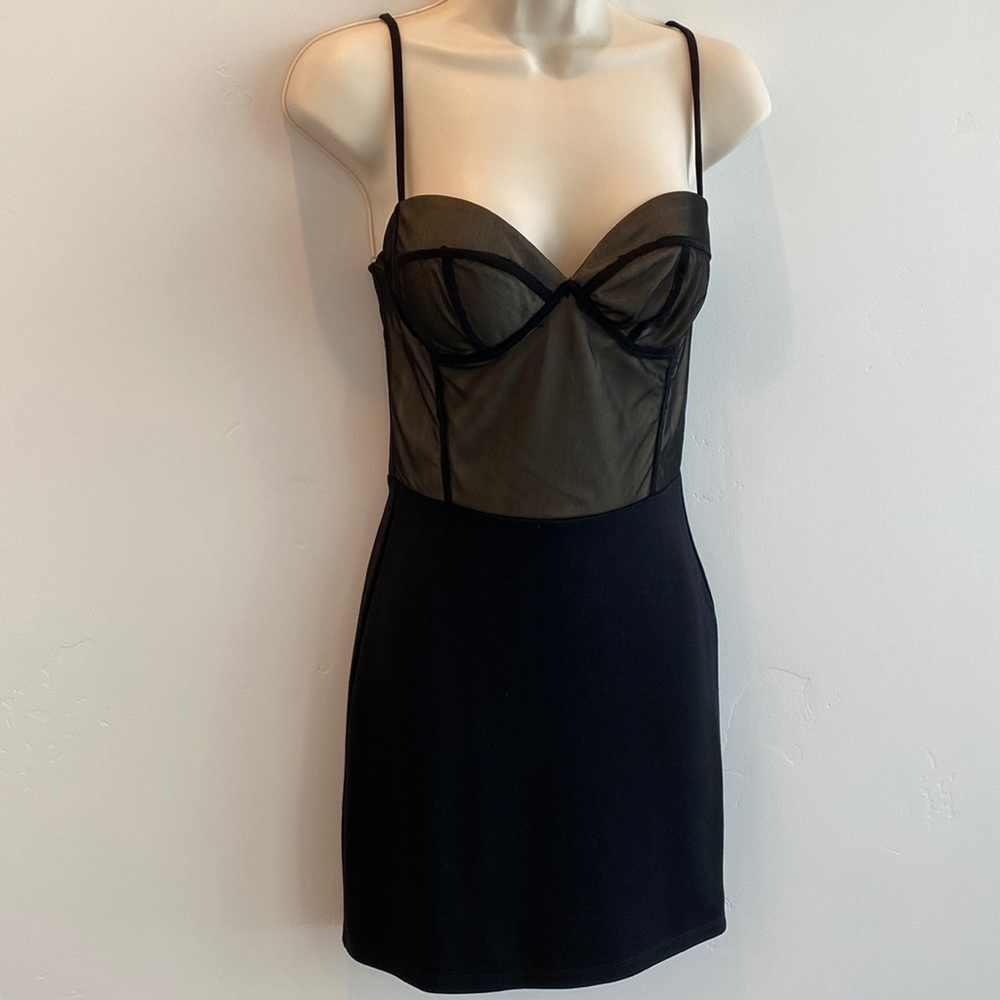 Black mesh dress